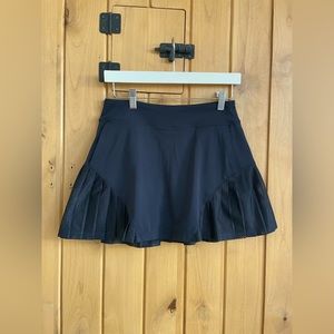 Under Armour Pleated Mesh Black Tennis Skirt